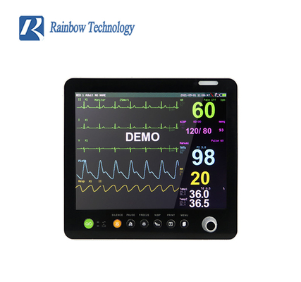 15 дюймовый медицинский жизненно важный монитор 6 параметров Монитор пациента для интенсивной терапии PM9000-GTE