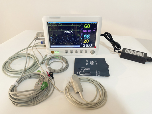 Металлический 5-параметровый пациентский монитор с проводным/беспроводным подключением