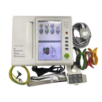 Кабельная ЭКГ-машина с сенсорным экраном 12 каналов с принтером и кабелем ЭКГ с сертификатом ISO