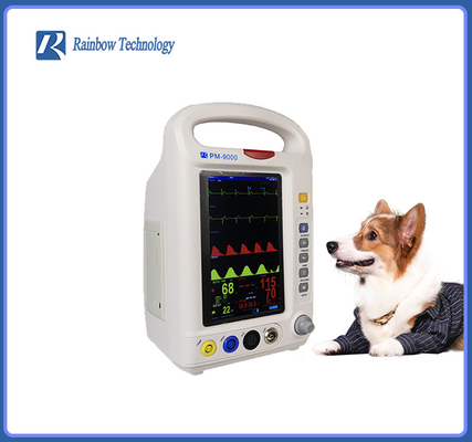 Машина облегченного ветеринарного монитора компактная ветеринарная ECG температуры