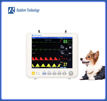 Контрольное оборудование OEM облегченное ветеринарное монитор Multi параметра 8 дюймов ветеринарный