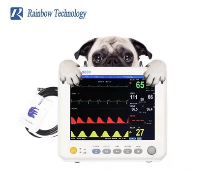 Портативный ветеринарный Multi монитор параметра оборудование клиники 8 дюймов ветеринарное