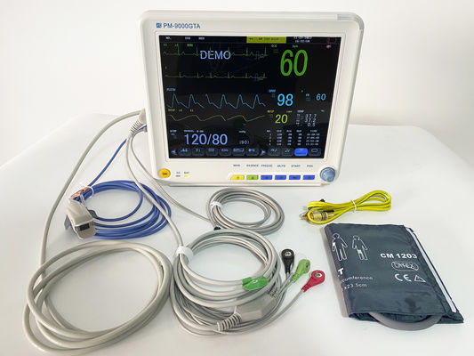 Portable Multi Parameter Patient Monitor with 12.1 Inch Display and Trolley/Wall Bracket for ICU
