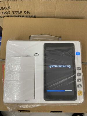 6-канальный медицинский портативный ЭКГ-аппарат с 7-дюймовым ЖК-экраном и источником питания для больниц