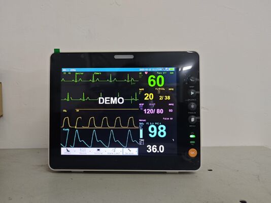 8 Inch Color LCD Display Multi Parameter Patient Monitor with ISO Certification and Trolley/Wall Bracket Compatibility