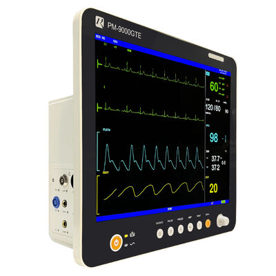 Portable 15-Inch Screen Patient Monitor Vital Signs Multi Parameter Optional Etco2 Patient Monitor
