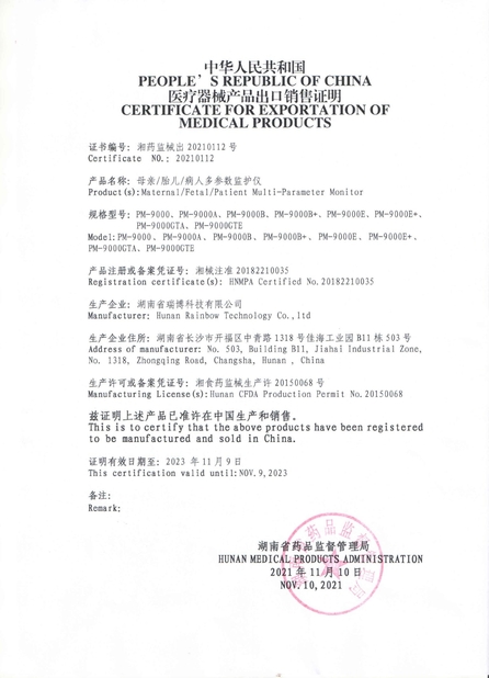 Китай Hunan Province Rainbow Technology Co., Ltd. Сертификаты